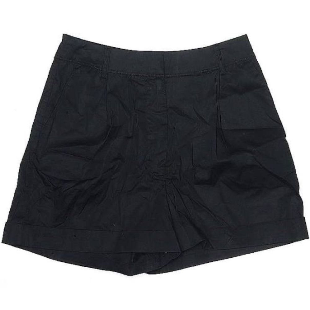 Jason Wu Black Cotton/Spandex High Rise Cuffed Shorts Sz M